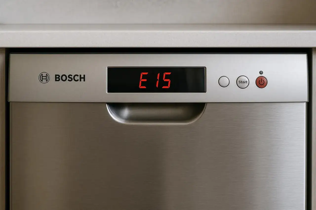 Zmywarka Bosch wyświetla kod błędu E15.